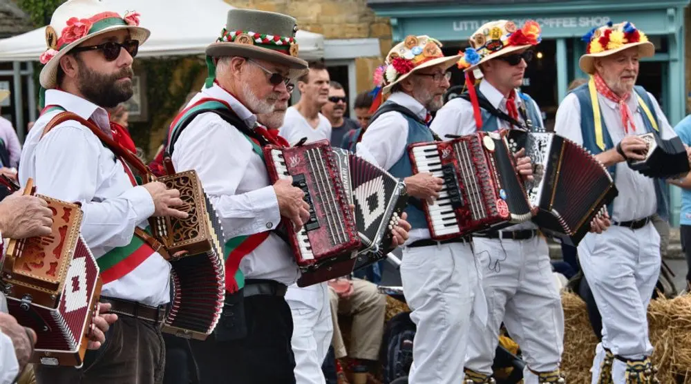 Morris musicians playing accordions