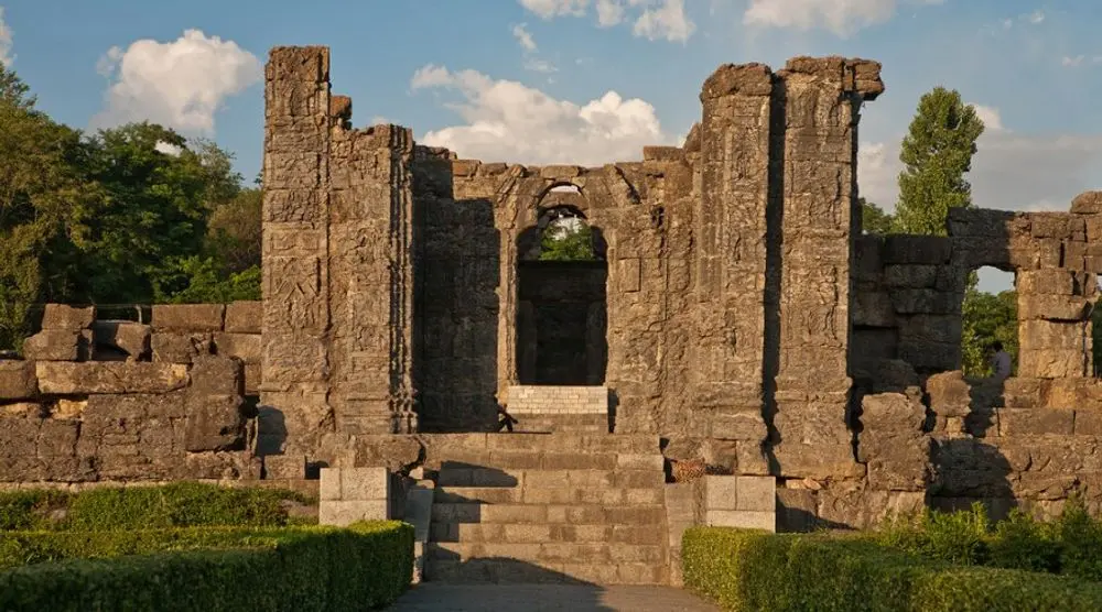 Ruined stone gateway of the Martand Sun Temple