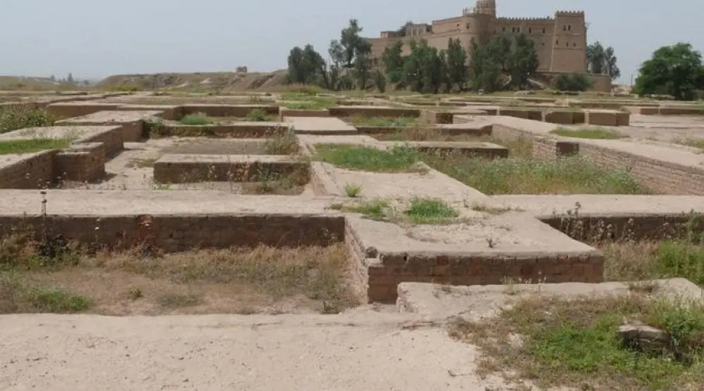 Excavated foundations at Susa, Iran