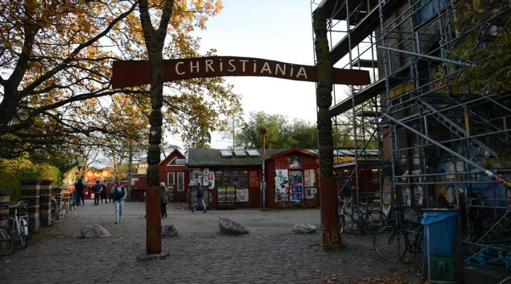 Christiania entrance sign in Copenhagen