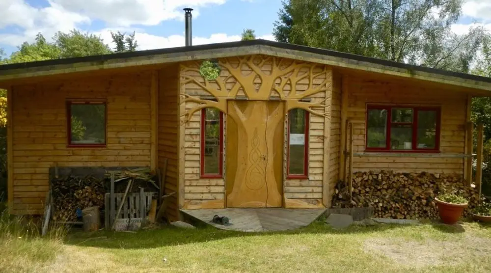 Wooden eco-house at Findhorn