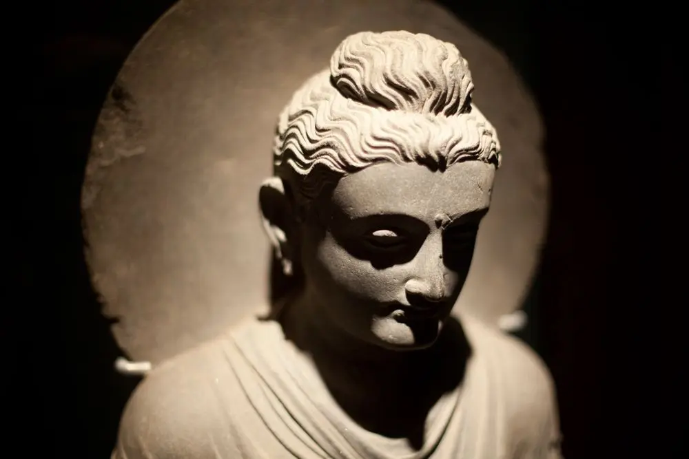 Gandharan stone Buddha head