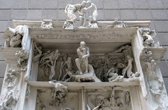 Rodin's sculpted Gates of Hell doorway