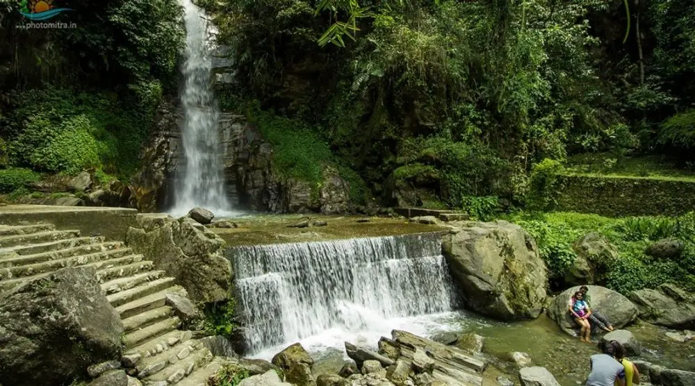 Waterfall and stone steps near Kaagey