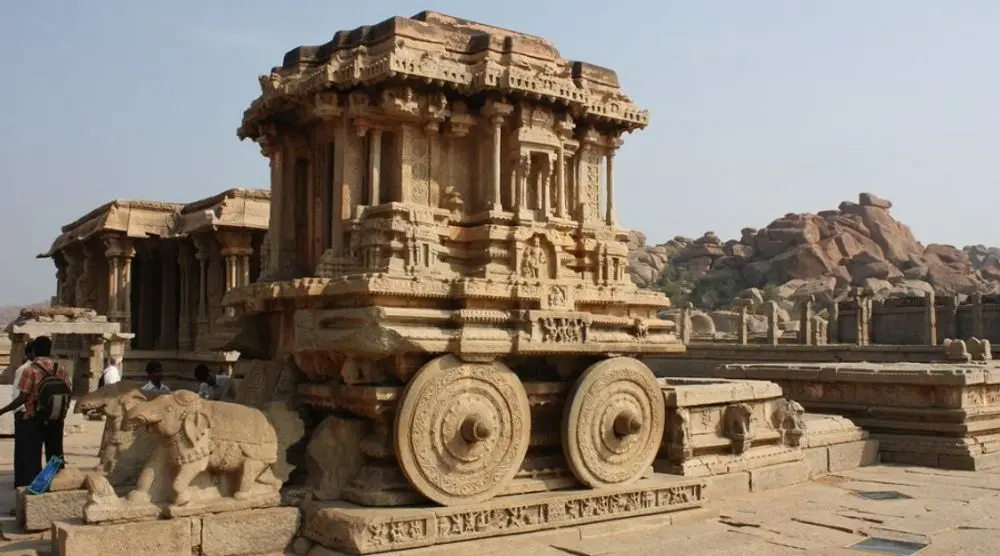 Stone chariot at the Vittala Temple, Hampi