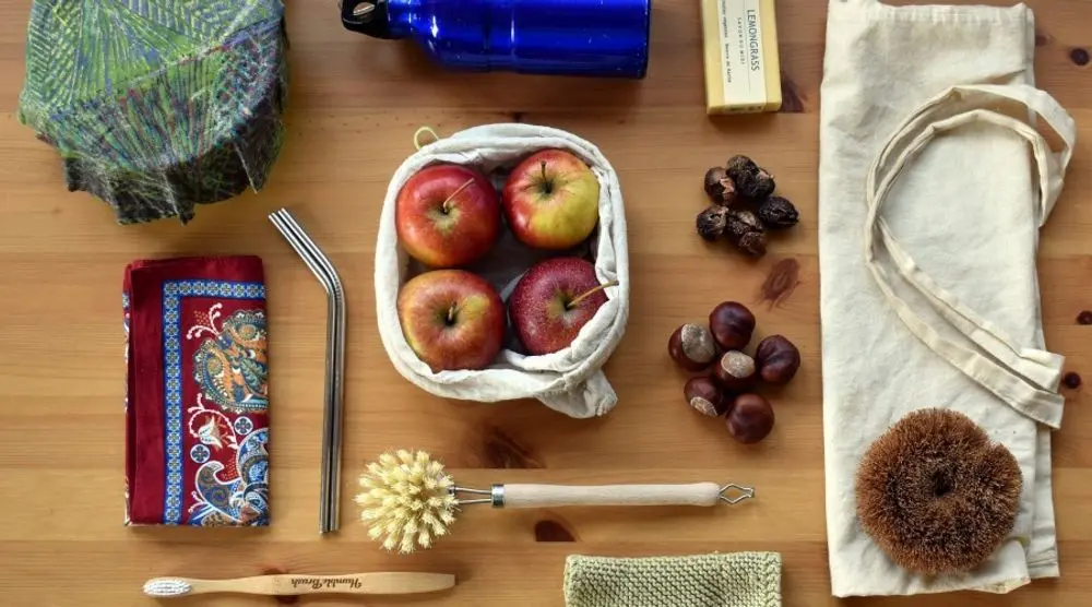 Reusable cloth bags, straws and brushes