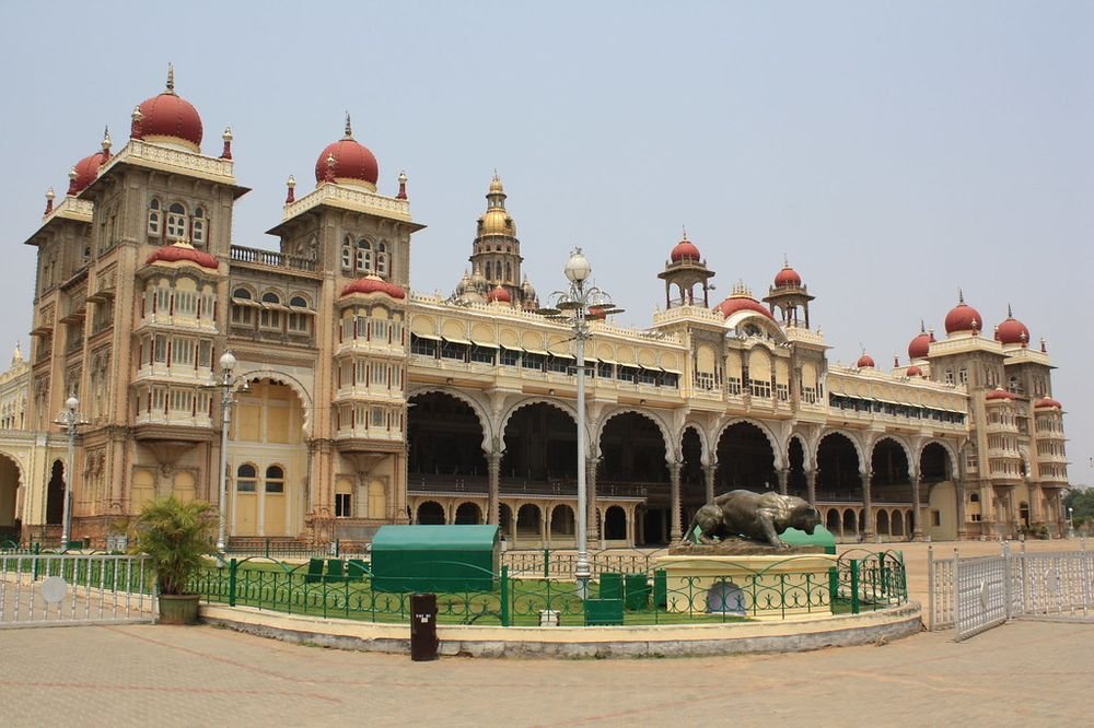 Mysore Palace façade with domes