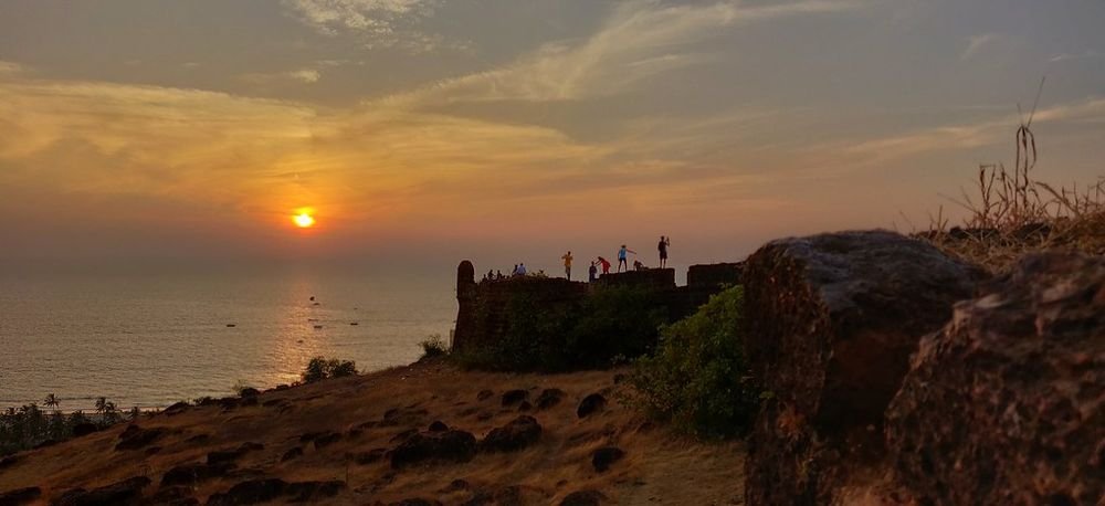 Sunset over Chapora Fort
